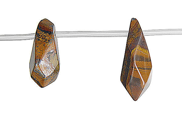 Tiger Iron (AAA) Point - 8x30mm - Pack of 2 - unbranded Tiger Iron (AAA) pendant for jewelry making
