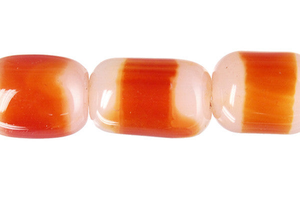 Red Agate Beads - Drum - 13x18mm - 14-15-inch - unbranded beads for jewelry making