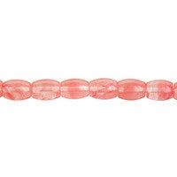Cherry Quartz Beads - Drum - 8x10mm - 16-inch - unbranded beads for jewelry making