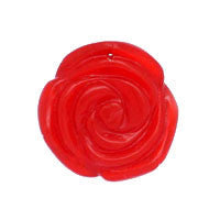 Ruby Quartz Glass Pendants: Flat Oval, Briolette & Rose - 3 Styles