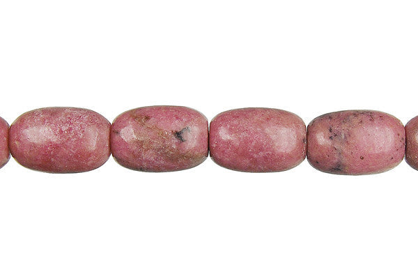 Rhodonite Beads - Drum - 10x14mm - 16-inch - unbranded beads for jewelry making