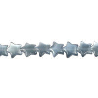 Cat's Eye Fiber Optic Glass Star Beads - Silver - Star - 9x9mm - 16-inch | SKU 97273 - unbranded beads for jewelry making
