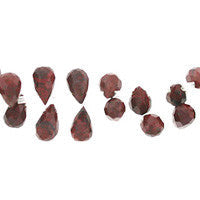 Poppy Jasper Beads - Faceted Briolette - 6x9mm - 16-inch - unbranded beads for jewelry making
