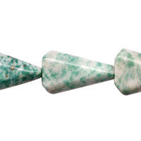 Tree Agate Beads - Triangle - 22x30mm - 16-inch - unbranded beads for jewelry making