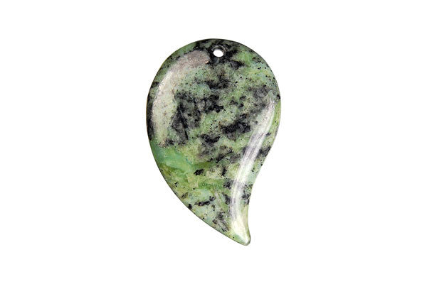 Green Zebra Comma - 25x40mm - Piece - unbranded Green Zebra pendant for jewelry making