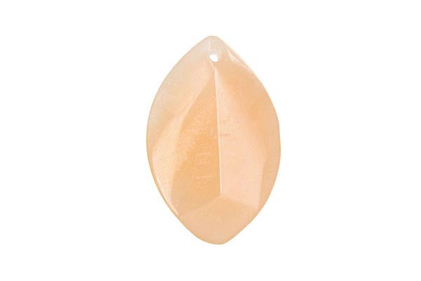 Peach Aventurine Wavy Briolette - 25x40mm - Piece - unbranded Peach Aventurine pendant for jewelry making