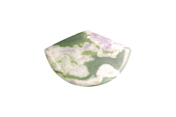 Peace Stone Fan - 25x40mm - Piece - unbranded Peace Stone pendant for jewelry making