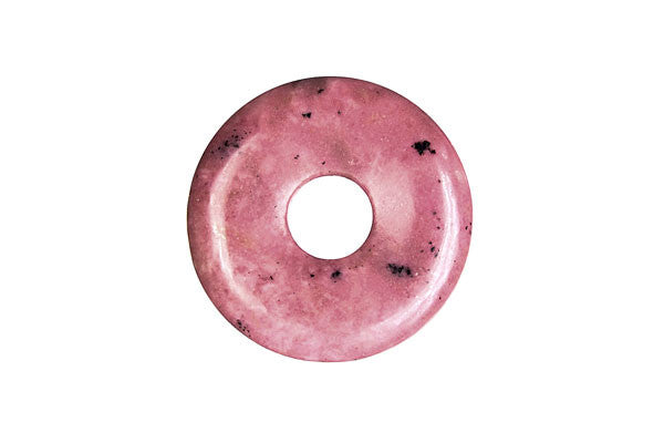 Rhodonite Donut - 35mm - Piece - unbranded Rhodonite pendant for jewelry making