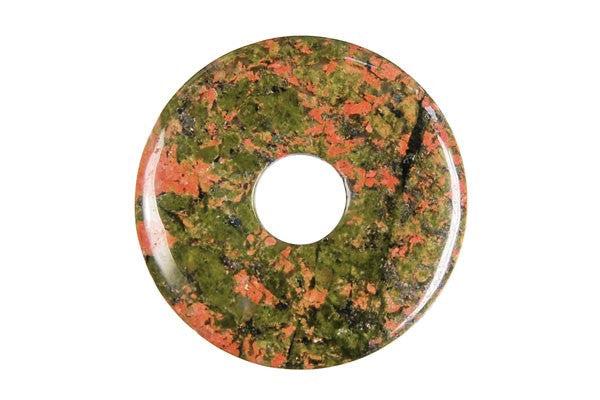 Unakite (Brazil) Donut - 45mm - Piece - unbranded Unakite (Brazil) pendant for jewelry making