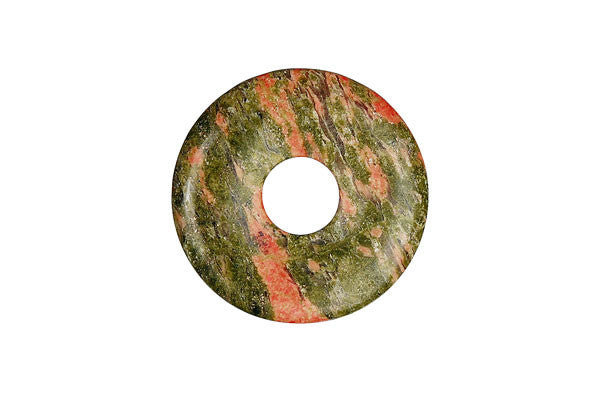 Unakite (Brazil) Donut - 35mm - Piece - unbranded Unakite (Brazil) pendant for jewelry making