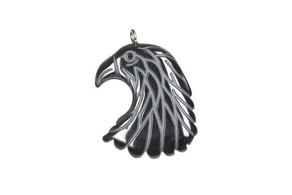 Hematite Eagle - 24x30mm - Piece - unbranded Hematite pendant for jewelry making