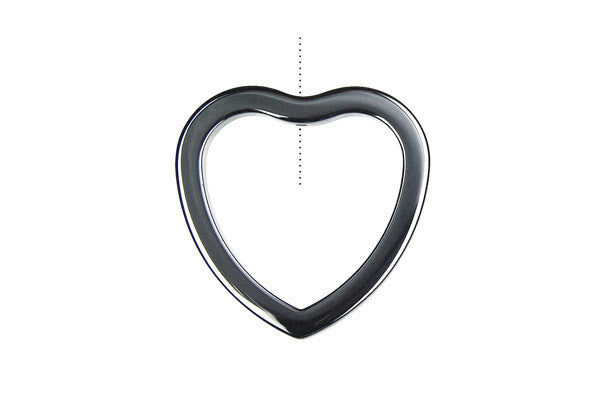 Hematite Heart - 34x34mm - Piece - unbranded Hematite pendant for jewelry making