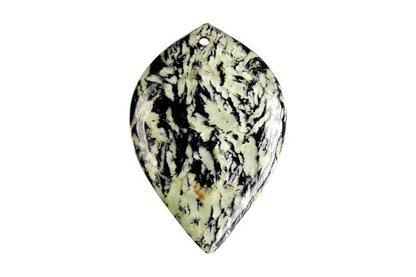 Fireworks Jasper Heart Leaf - 30x45mm - Piece - unbranded Fireworks Jasper pendant for jewelry making
