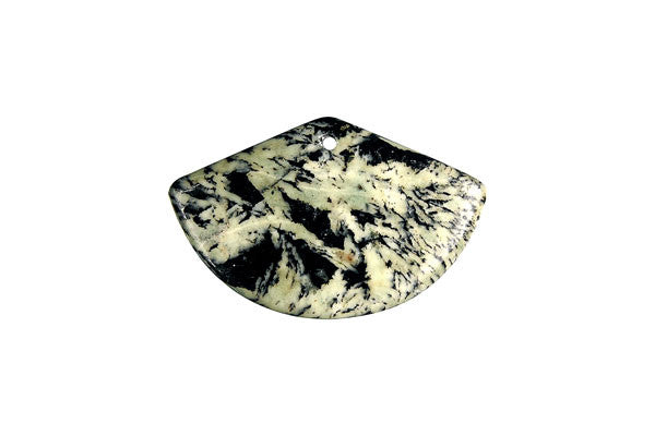 Fireworks Jasper Fan - 25x40mm - Piece - unbranded Fireworks Jasper pendant for jewelry making