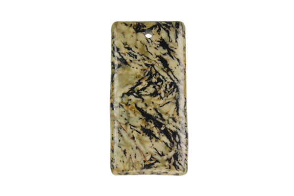 Fireworks Jasper Flat Rectangle - 20x40mm - Piece - unbranded Fireworks Jasper pendant for jewelry making