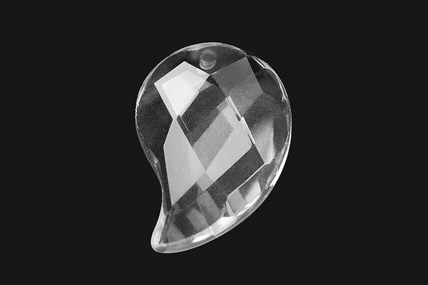Rock Crystal (A) Faceted Comma - 20x30mm - Piece - unbranded Rock Crystal pendant for jewelry making