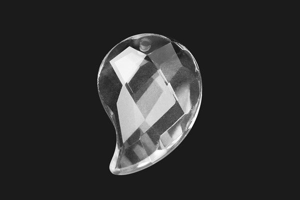 Rock Crystal (A) Faceted Comma - 18x28mm - Piece - unbranded Rock Crystal pendant for jewelry making