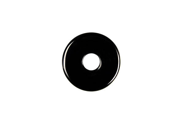 Black Onyx Donut - 25mm - Piece - unbranded Black Onyx pendant for jewelry making