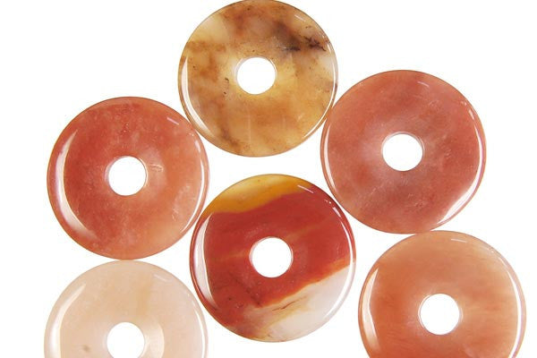 Oregon Picture Jasper Donut - 25mm - Piece - unbranded Oregon Picture Jasper pendant for jewelry making