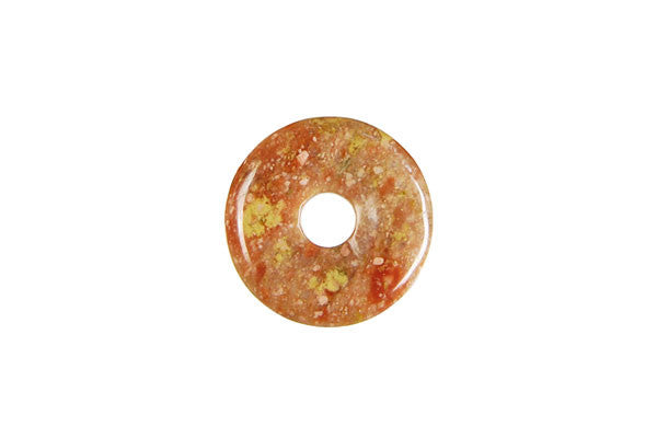 Unakite Donut - 25mm - Piece - unbranded Unakite pendant for jewelry making