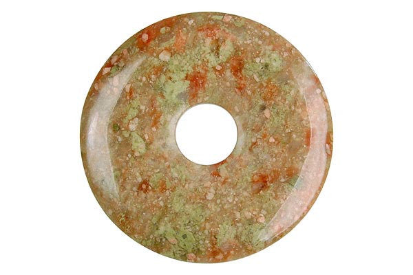Unakite Donut - 45mm - Piece - unbranded Unakite pendant for jewelry making