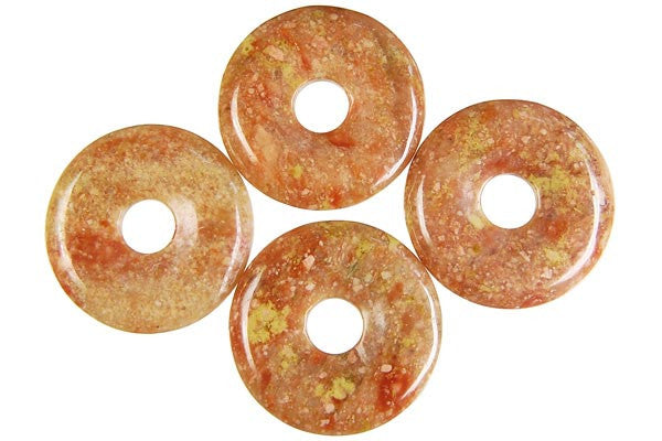 Unakite Donut - 30mm - Piece - unbranded Unakite pendant for jewelry making
