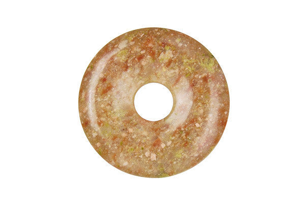Unakite Donut - 35mm - Piece - unbranded Unakite pendant for jewelry making