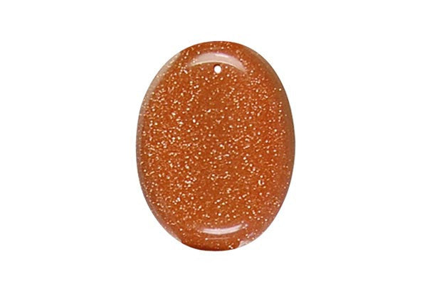 Gold Stone Flat Oval - 30x40mm - Piece - unbranded Gold Stone pendant for jewelry making