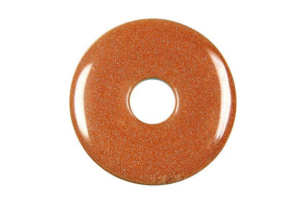 Gold Stone Donut - 45mm - Piece - unbranded Gold Stone pendant for jewelry making