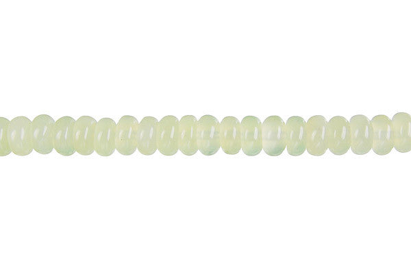 New Jade Beads - Rondelle (Light) - 4x6mm - 16-inch - unbranded beads for jewelry making