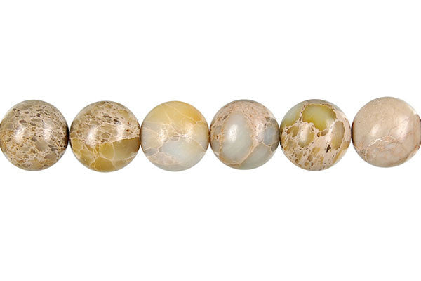 Aqua Terra Jasper Beads - Round - 12mm - 16-inch - unbranded beads for jewelry making