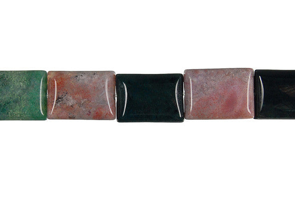 Fancy Jasper Beads - Flat Rectangle - 12x16mm - 16-inch - unbranded beads for jewelry making