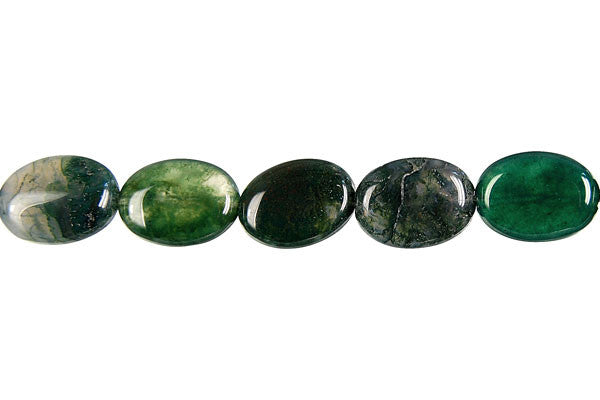 Fancy Jasper Beads - Flat Oval - 10x14mm - 16-inch - unbranded beads for jewelry making