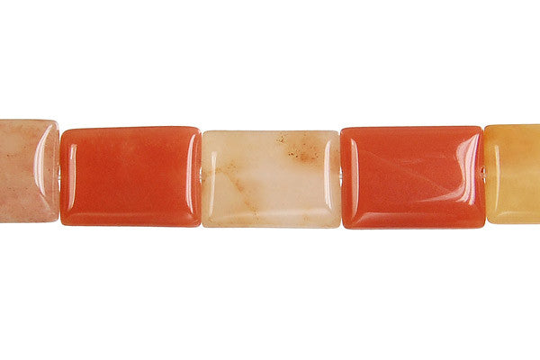 Oregon Picture Jasper Beads - Flat Rectangle - 12x16mm - 16-inch - unbranded beads for jewelry making
