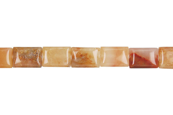 Oregon Picture Jasper Beads - Flat Rectangle - 7x10mm - 16-inch - unbranded beads for jewelry making