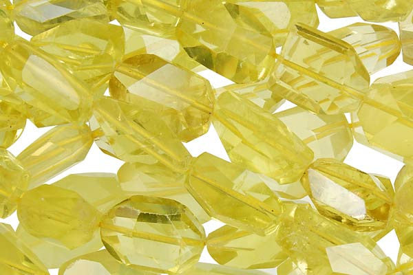 Citrine Beads - Lemon) Super Faceted Nugget - 13-23mm - 16-inch - unbranded beads for jewelry making