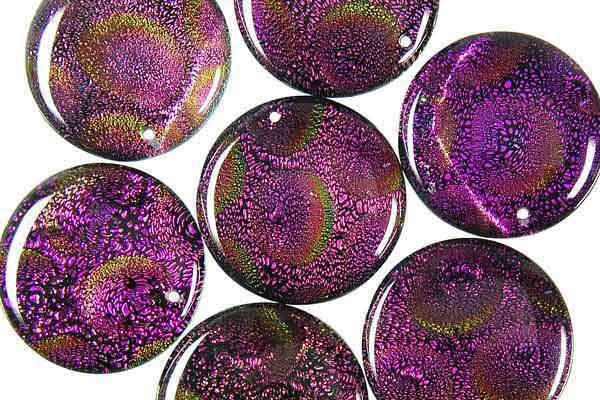 Dichroic Lampwork Glass Pendants: Oval & Coin & More - 120 Styles