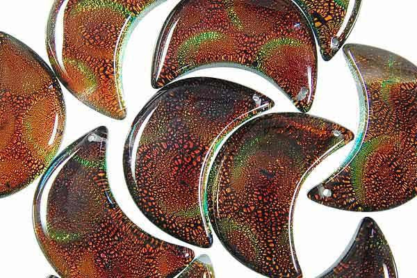 Dichroic Lampwork Glass Pendants: Oval & Coin & More - 120 Styles