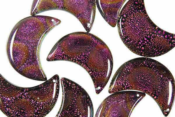 Dichroic Lampwork Glass Pendants: Oval & Coin & More - 120 Styles