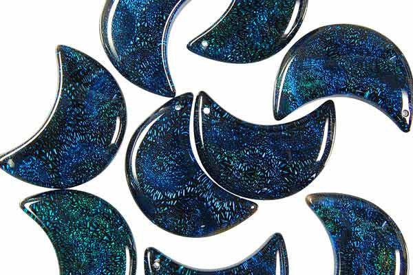 Dichroic Lampwork Glass Pendants: Oval & Coin & More - 120 Styles