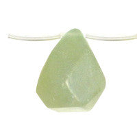 New Jade Faceted Briolette - 20x30mm - Piece - unbranded New Jade pendant for jewelry making