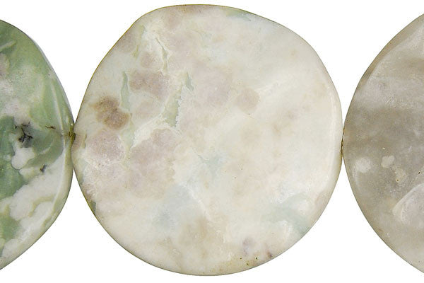 Peace Stone Wavy Coin - 40x40mm - Piece - unbranded Peace Stone pendant for jewelry making