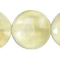 Pineapple Quartz Glass Beads - Coin - 12x12mm - 16-inch - unbranded beads for jewelry making