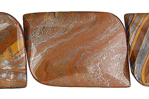 Tiger Iron (AAA) Twisted Rectangle - 30x40mm - Piece - unbranded Tiger Iron (AAA) pendant for jewelry making