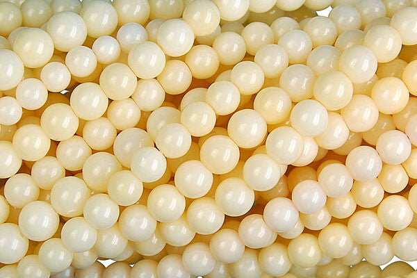 Coral Beads - White) Round - 2.5mm - 16-inch - unbranded beads for jewelry making