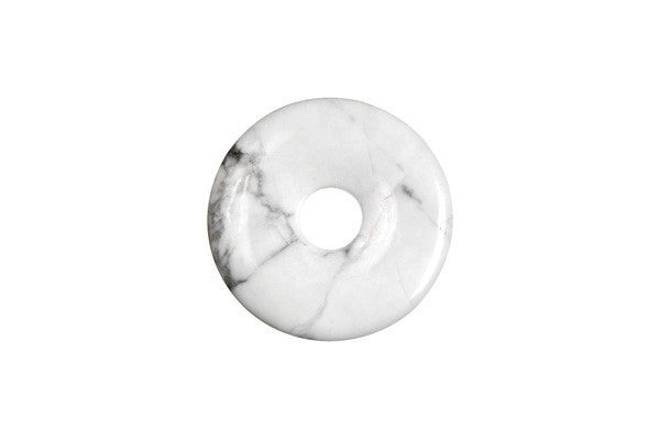 Howlite Donut - 45mm - Piece - unbranded Howlite pendant for jewelry making