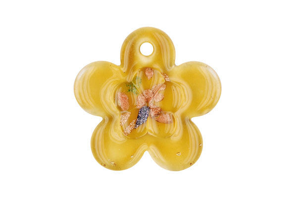 Lampwork Art Glass Flower Pendants - 6 Styles