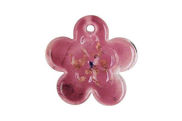 Lampwork Art Glass Flower Pendants - 6 Styles
