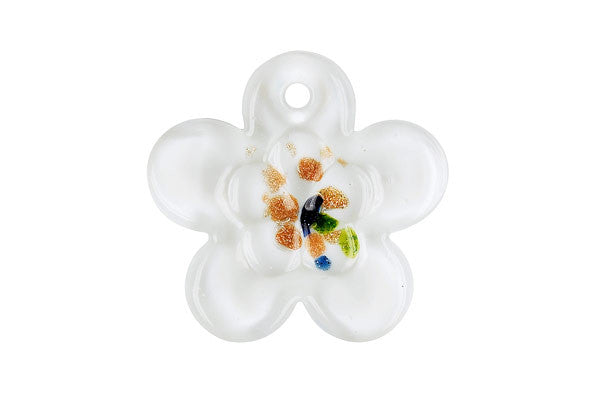 Lampwork Art Glass Flower Pendants - 6 Styles