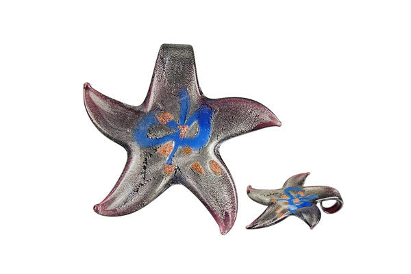 Lampwork Art Glass Star Pendants - 9 Styles